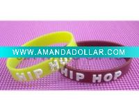 embossed printed silicone bracelet