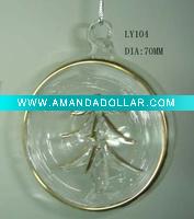 HALF BALL X'MAS ORNAMENTS