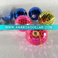 Wholesale CHRISTMAS BALL -VINTAGE CHRISTMAS TREE ORNAMENT MIRRORED GLASS DISCO BALL 4"