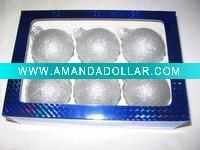 Wholesale christmas painted hanging indoor glass ball ornament