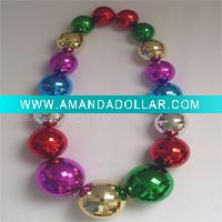 Wholesale 100mm VINTAGE PLASTIC CHRISTMAS ORNAMENT DISCO BALL NECKLACE GLASS
