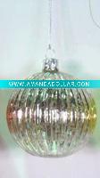 Wholesale Aantique silver Christmas large glass hanging ball