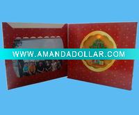 Wholesale LED Fiber Christmas Greeting Card