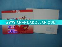 Wholesale LED Fiber Christmas Greeting Card