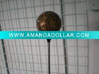 Wholesale solar mosaics glass ball with stainless steel stake