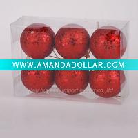Wholesale LOT OF 24 BLUE CHRISTMAS BALL ORNAMENTS DECORATION NEW IN BOX!