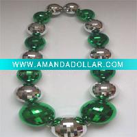 Wholesale 10mm VINTAGE PLASTIC CHRISTMAS ORNAMENT GLASS DISCO BALL NECKLACE