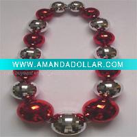 Wholesale 100mm VINTAGE PLASTIC CHRISTMAS ORNAMENT GLASS DISCO BALL NECKLACE