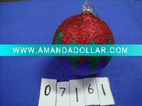Wholesale christmas glitter glass ball hanging