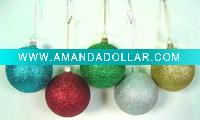 glass ball hanging ornaments,5 asst.