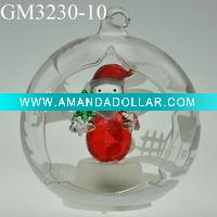 Wholesale glass christmas ball with LED light