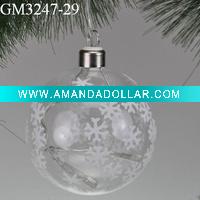 Wholesale glass christmas ball with LED light