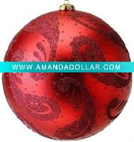 Hand Painted Blown Glass Christmas Bauble
