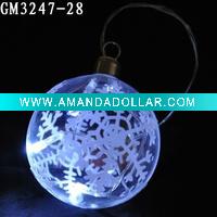 Wholesale glass christmas ball with LED light