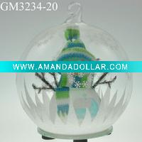 glass christmas ball with LED light