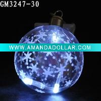 glass christmas ball with LED light