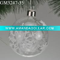 Wholesale glass christmas ball with LED light