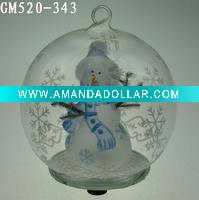 Wholesale glass christmas ball with LED light