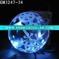 glass christmas ball with LED light