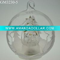 glass christmas ball with LED light