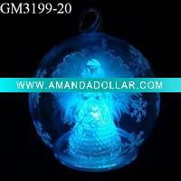 christmas ball with fiber angel inside