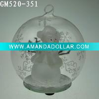 Wholesale christmas snowman ball with LED light
