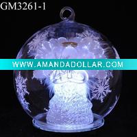 Wholesale christmas ball with fiber angel inside