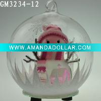 Wholesale christmas snowman ball with LED light