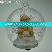 Wholesale christmas snowman ball with LED light