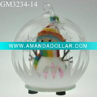 Wholesale christmas snowman ball with LED light