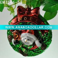 Wholesale glass christmas tree hanging ornament