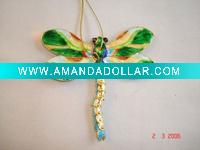 Wholesale Christmas cloisonne dragonfly ornament
