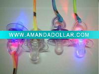 Wholesale flashing toy pacifier necklace