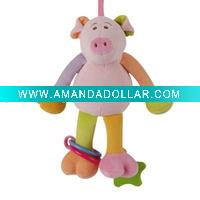 Wholesale 5'' velvet Teething toy- Baby Pig