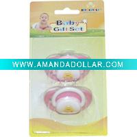 Wholesale 2pc baby silicon pacifier without cover