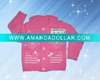 New collection embroidery baby knitwear,child wear,children garment,kids clothing for girl's cardigan