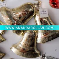 Wholesale COLOR Plated Christmas Tinker bell Jingle bell charms pendants xmas ornament decoration 3 PCS