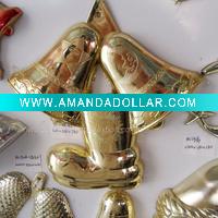 Wholesale MINI COLOR Plated Christmas Tinker bell Jingle bell charms pendants xmas ornament decoration 3 PCS