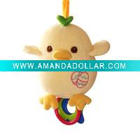 4" Yellow Baby Teething Toy -Hanging Chick