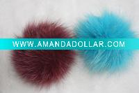Wholesale Guaranteed 100% Genuine Fox Fur Ball, Christmas Ornament, Best-selling fur ball