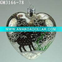 Wholesale glass christmas tree hanging ornament