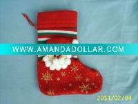 Wholesale christmas sock with santa heads Christmas Tree orgament
