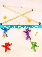 Wholesale cartoon wooden baby hanging mobile toys