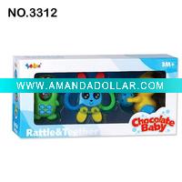 Wholesale 3PCS Plastic Baby Rattles