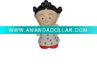 Wholesale pvc-coin bank girl