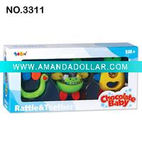 3PCS Plastic Baby Rattles