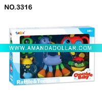 6PCS Plastic Baby Rattles
