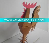 Wholesale decoration paper rooster toys