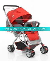 Flat Double-way baby stroller