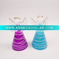 Wholesale Glass christmas decoration glass angel figurine